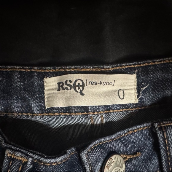 RSQ Women's Dark Blue Jean Shorts - Picture 4 of 6